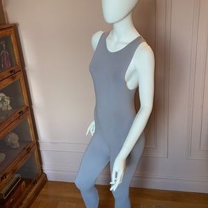 Zara Racerback blue gray romper
